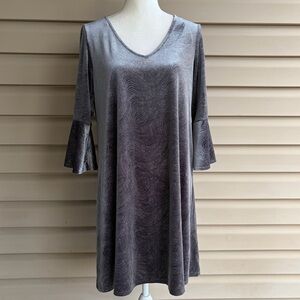 •Bebe• Sparkly Silver/Gray Swing Dress - Size Medium